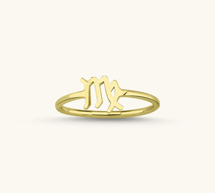 Tiny Zodiac Ring – 18K Gold-Plated Sterling Silver - Dabas Minimalist