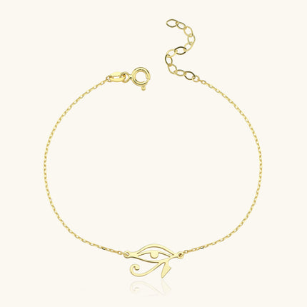 Eye of Horus Bracelet, 18K Gold-Plated Sterling Silver