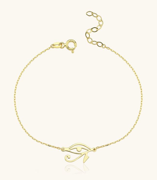 Eye of Horus Bracelet, 18K Gold-Plated Sterling Silver