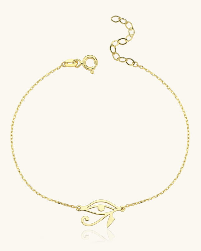 Eye of Horus Bracelet, 18K Gold-Plated Sterling Silver Dabas Minimalist