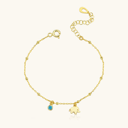 Dainty Elephant Figure Bracelet