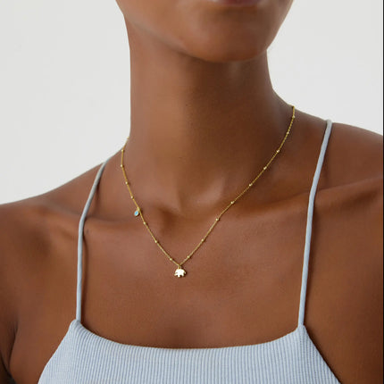 Dainty Elephant Figure Necklace