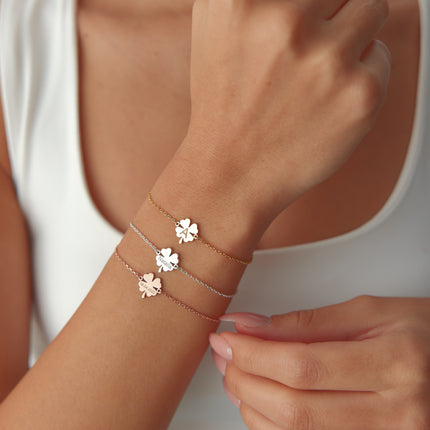 Dainty Clover Lucky Bracelet