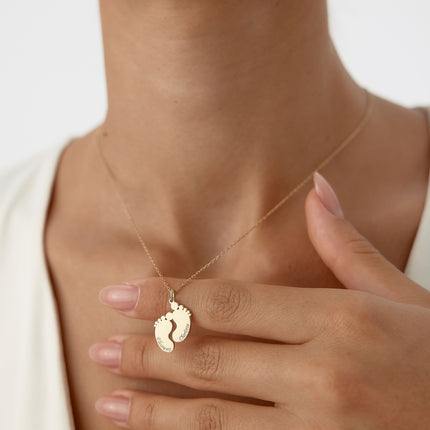 Personalized Footprint Necklace