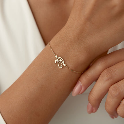 Eye of Horus Bracelet, 18K Gold-Plated Sterling Silver