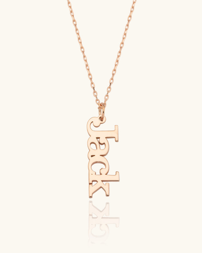 Personalized Name Necklace, 18K Gold-Plated Sterling Silver Dabas Minimalist