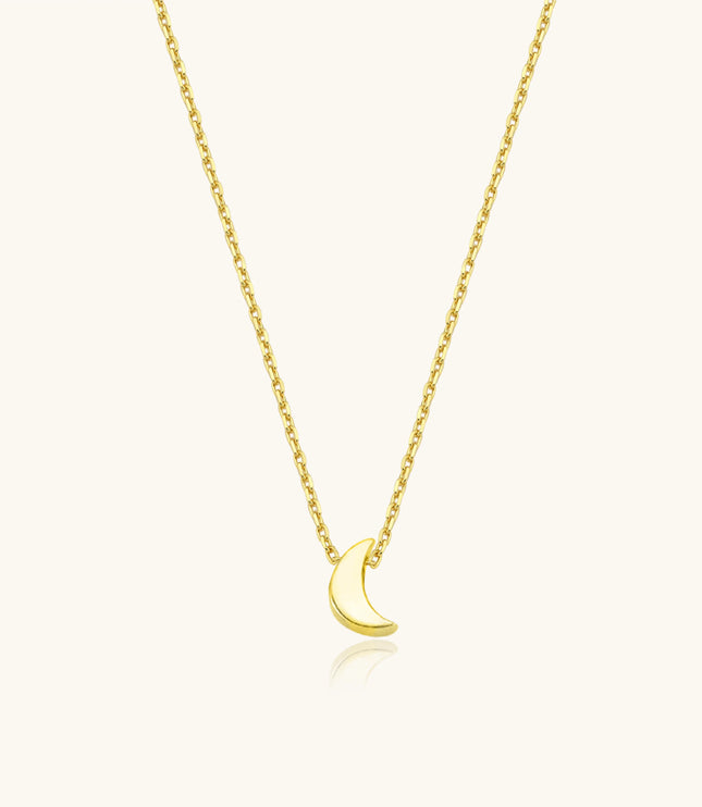 Minimalist Moon Necklace, Celestial-Inspired Jewelry