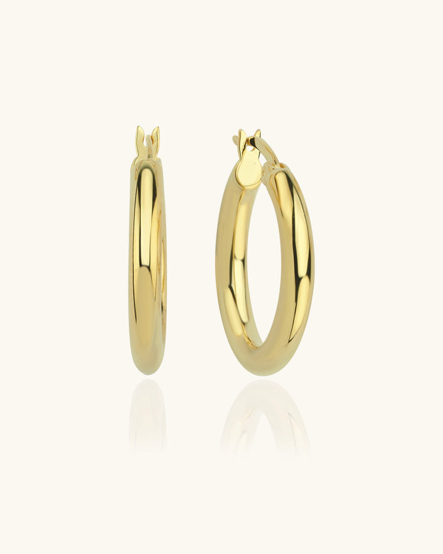 Thick Gold Hoop Earrings – 18K Gold-Plated Earrings for Women Dabas Minimalist