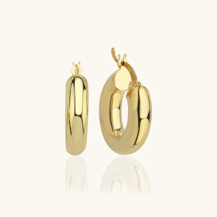 Classic Gold Hoop Earrings – 18K Gold-Plated Earrings Dabas Minimalist