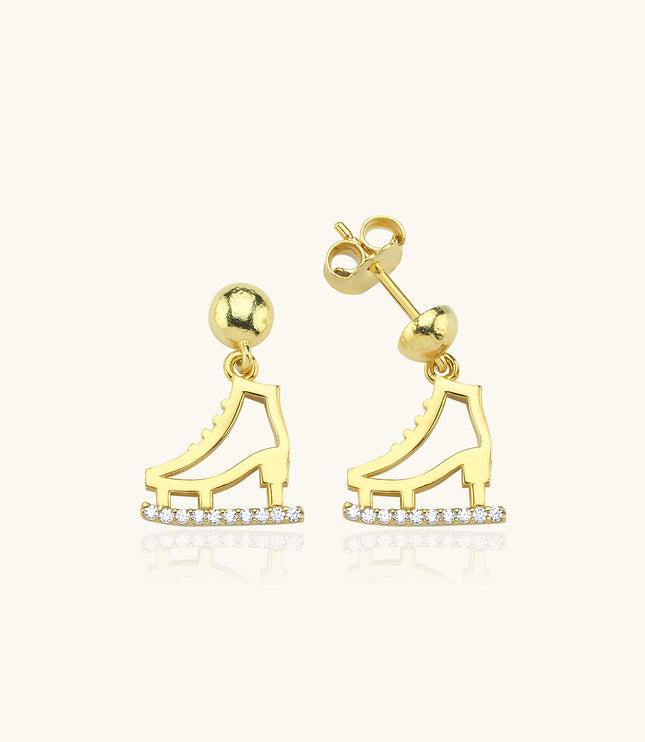 Dainty Ice Skating Stud Earrings