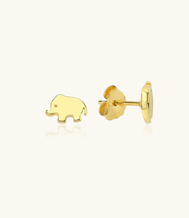 Dainty Elephant Stud Earrings