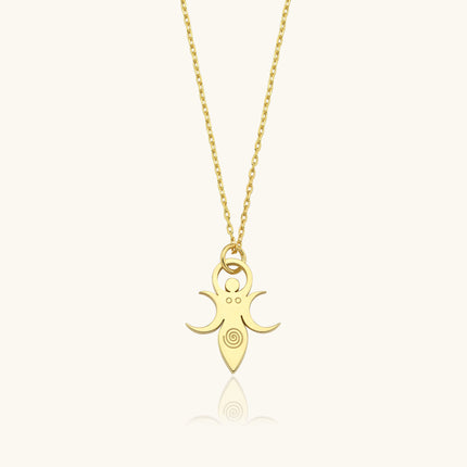 Goddess Symbol Necklace, 18K Gold-Plated Sterling Silver Dabas Minimalist