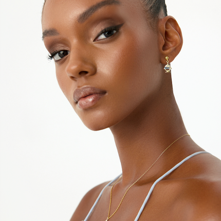 Fish Earrings | 18K Gold-Plated 925 Sterling Silver | Playful and Colorful Ocean-Inspired Jewelry