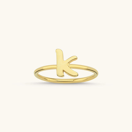 Personalized Initial Letter Ring