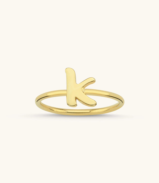 Personalized Initial Letter Ring