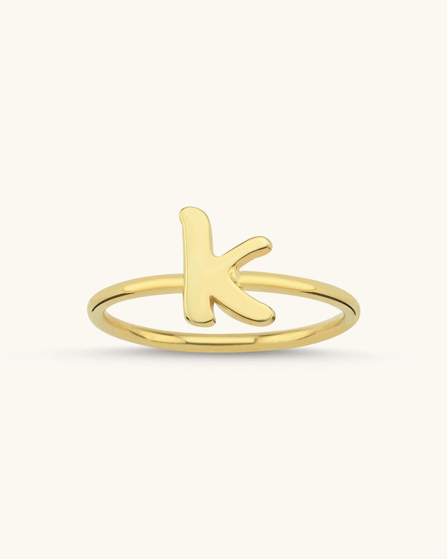 Personalized Initial Letter Ring Dabas Minimalist