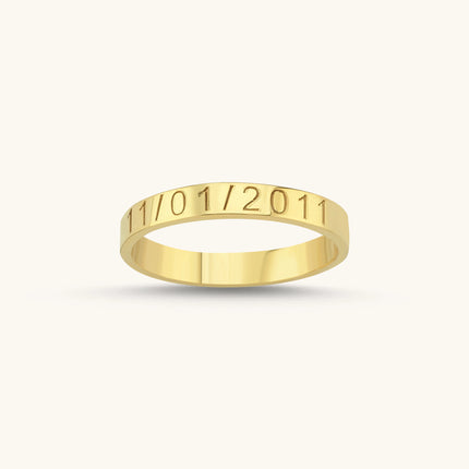 Personalized Numeral Initial Ring