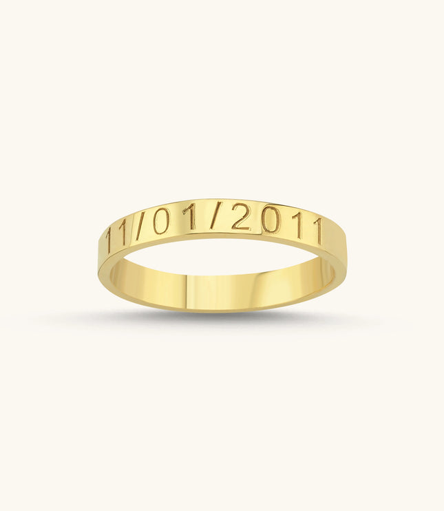 Personalized Numeral Initial Ring