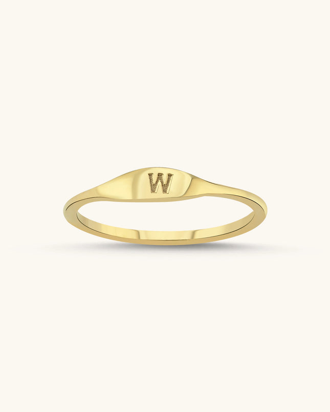 Initial Ring – 18K Gold-Plated Sterling Silver Personalized Ring Dabas Minimalist