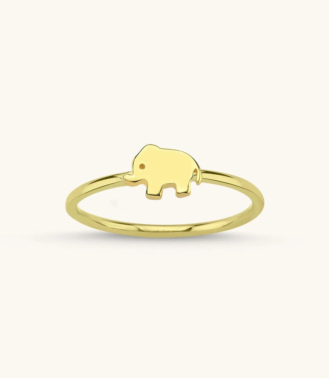 Dainty Elephant Figure Ring