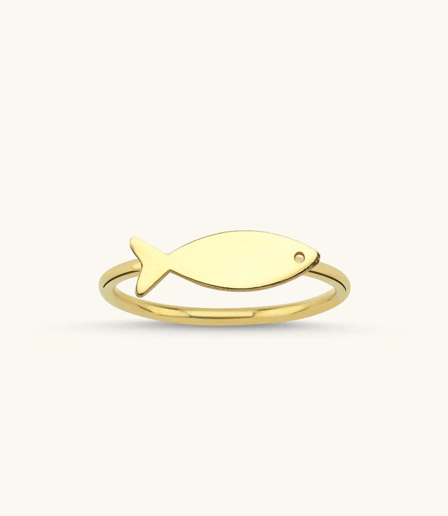 Tiny Fish Ring, Minimalist Nature-Inspired Jewelry