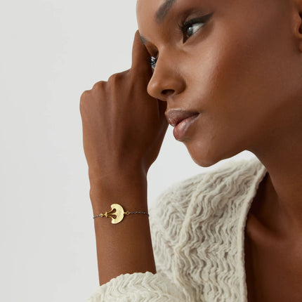 Ginkgo Leaf Bracelet, 18K Gold-Plated Sterling Silver - Dabas Minimalist