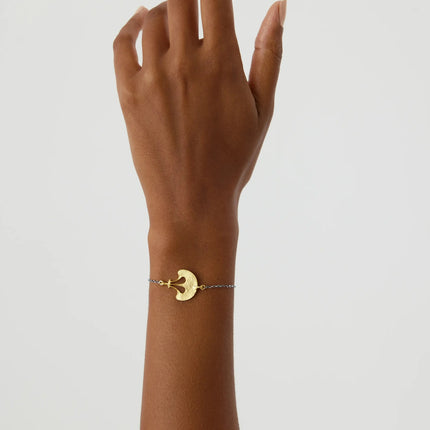 Ginkgo Leaf Bracelet, 18K Gold-Plated Sterling Silver - Dabas Minimalist
