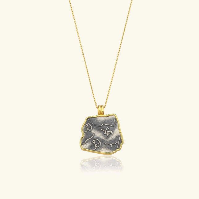 Ancient Symbol Pendant Necklace – 18K Gold-Plated Sterling Silver - Dabas Minimalist