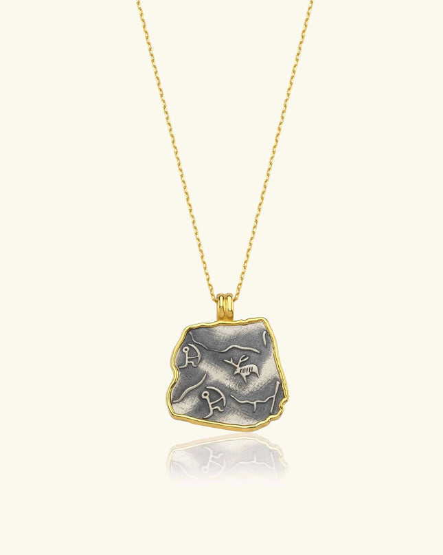Ancient Symbol Pendant Necklace – 18K Gold-Plated Sterling Silver - Dabas Minimalist
