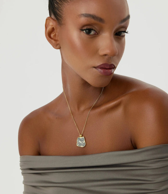Ancient Symbol Pendant Necklace – 18K Gold-Plated Sterling Silver - Dabas Minimalist