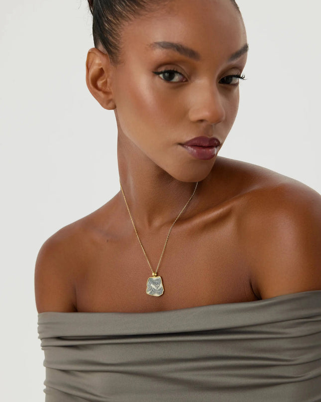 Ancient Symbol Pendant Necklace – 18K Gold-Plated Sterling Silver - Dabas Minimalist