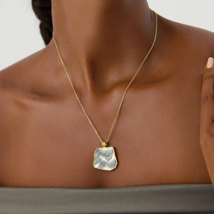 Ancient Symbol Pendant Necklace – 18K Gold-Plated Sterling Silver - Dabas Minimalist