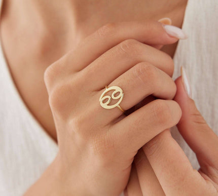 Personalized Midi Zodiac Ring - Dabas Minimalist