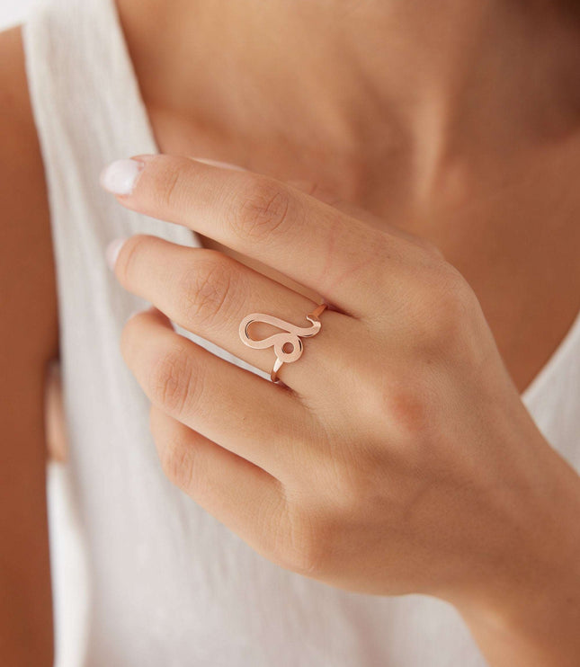 Personalized Midi Zodiac Ring - Dabas Minimalist