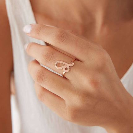 Personalized Midi Zodiac Ring - Dabas Minimalist