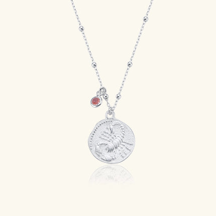 Zodiac Astrology Necklace with Birthstone, 18k Gold-Plated Personalized Celestial Jewelry - Dabas Minimalist