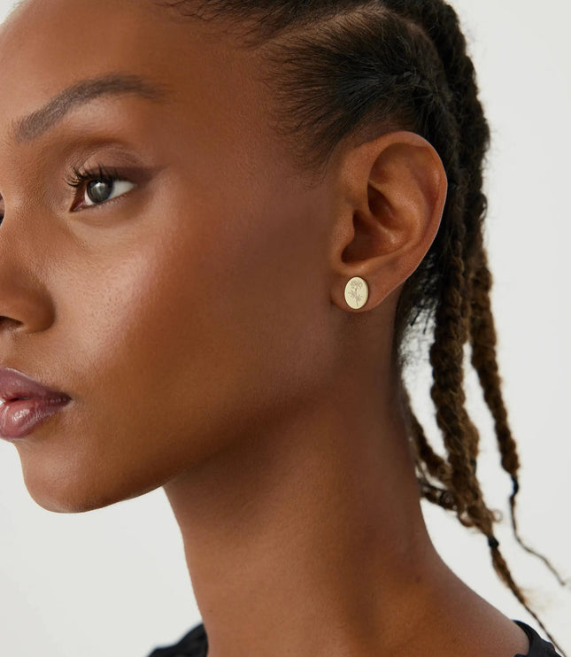 Birth Flower Earrings – 18K Gold-Plated Sterling Silver Floral Stud Earrings - Dabas Minimalist