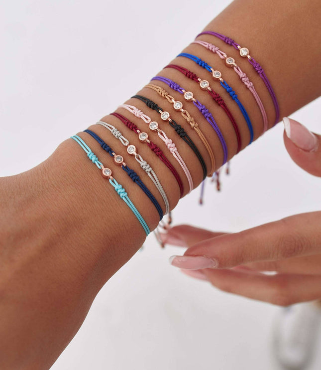 Custom Woven Braided Birth-Month Color Bracelet - Dabas Minimalist