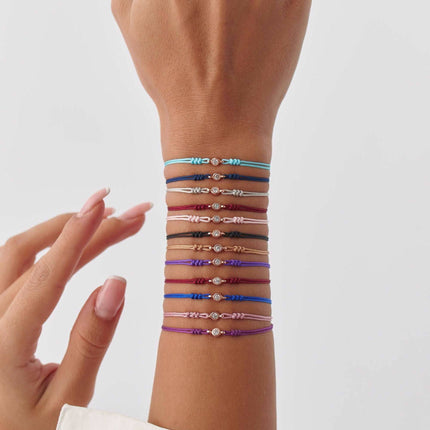 Custom Woven Braided Birth-Month Color Bracelet - Dabas Minimalist
