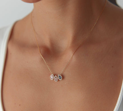 Birthstone Family Necklace - Dabas Minimalist