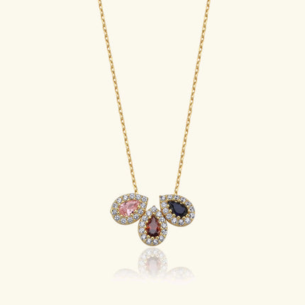 Birthstone Family Necklace - Dabas Minimalist