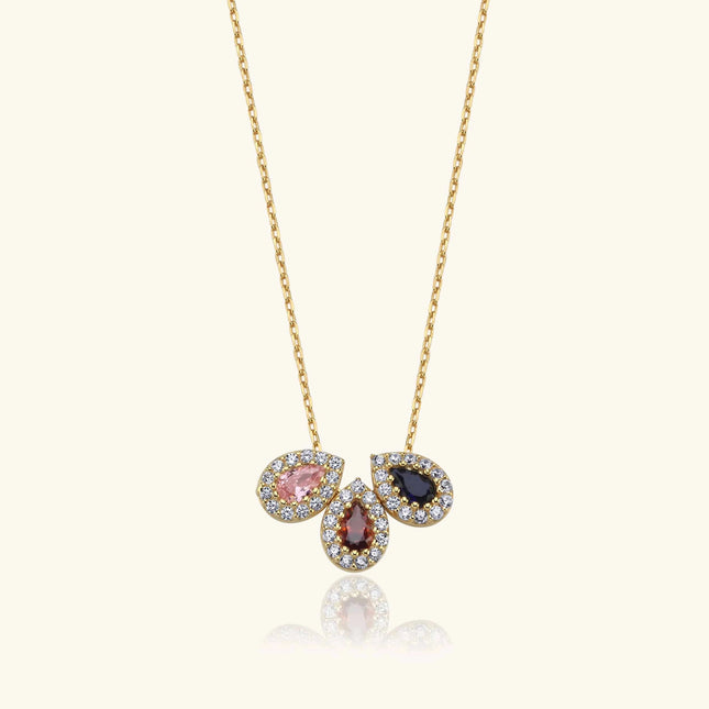 Birthstone Family Necklace - Dabas Minimalist