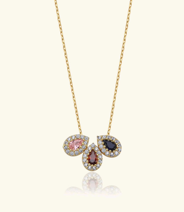 Birthstone Family Necklace - Dabas Minimalist