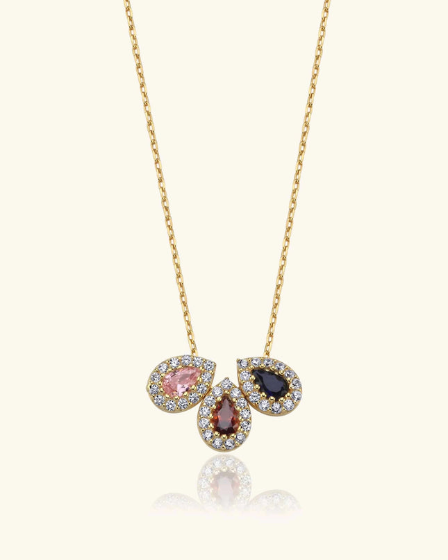 Birthstone Family Necklace - Dabas Minimalist