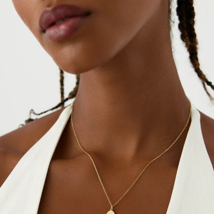 Kazima harf kolye Dabas Minimalist