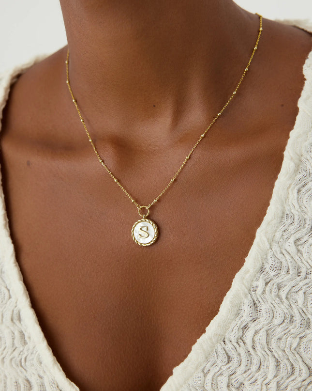 Sedef kolye- dia yok Dabas Minimalist