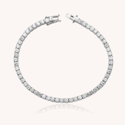 Tennis Bracelet – 18K White Gold-Plated 925 Sterling Silver with CZ Stones Dabas Minimalist