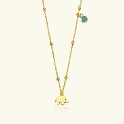 Dainty Elephant Figure Necklace - Dabas Minimalist