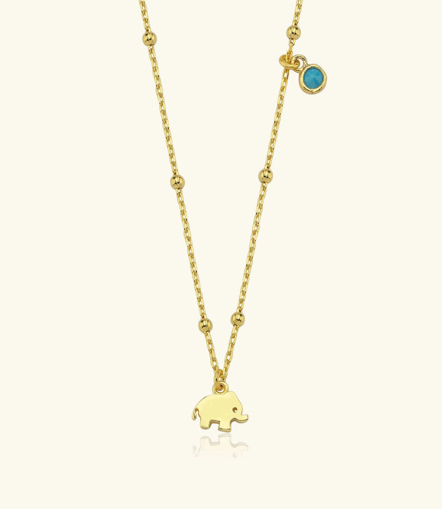Dainty Elephant Figure Necklace - Dabas Minimalist