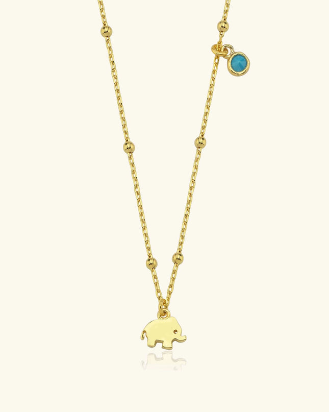 Dainty Elephant Figure Necklace - Dabas Minimalist